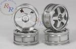 1/10 RC On Road Car Metallic Plate Wheel Set Silver